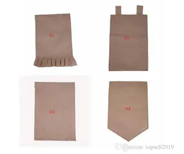 Burlap Garden Flag 31 * 46cm Ruffles DIY Jute Yard Hanging Flag House Decoration Portable Banner 4 stilar 100pcs sn1637