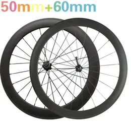 700C V Brake-hjul Cycling Road-cykelcykelhjul Clincher-Bike Kolanpassade logotyper och färgtävlingscykelhjul i kol 38/50/60/88mm AVALIABLE