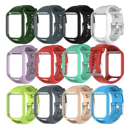 Free shipping Watchband for Tom Tom 2 3 Series Watch Strap Silicone Replacement Wrist Band Strap For TomTom Runner 2 3 GPS Watch