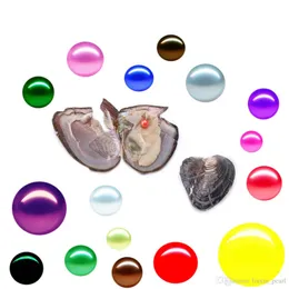 Round Akoya oyster Jewelry 6-8 mm 25 color freshwater rice pearl oyster as mystery gift with Vacuum Package