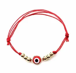 Free ship 20pcs/lot Lucky Red String Rope Bracelet Black Turkish Evil Eye Charm Little Girls Braided Bracelets