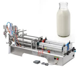 110 V 220 V Çok Fonksiyonlu Dolum Makinesi Zeytin Yağı İçecek Beyaz Şarap Saf Su Soya Sosu Sirke Çift Kafa Sıvı Paketleme Makinesi