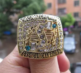 1989 Saskatchewan Roughriders The Grey Cup Championship Ring mit Holzkiste Herren Fan Souvenir Geschenk Großhandel 2024