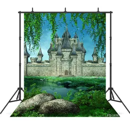 Castle Fotoğraf Arka Plan Çim Backdrop Portre Fotoğraf Çekimi Vinil Bez Fotoğraf Backdrops Fotoğraf Çekimi