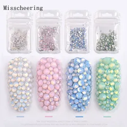 1pack Mixed Size (SS4-SS20) Crystal Colorful Opal Nail Art Rhinestone Decorations Glitter Gems 3D Manicure Books Accessory Tools C19011401