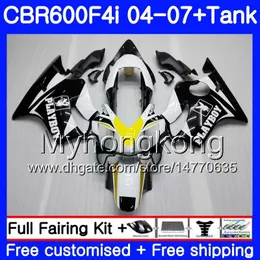 HONDA CBR 600F4i CBR600 FS Vücut CBR600F4i 04 05 06 07 281HM.19 CBR 600 F4i siyah sıcak satış CBR600 F4i 2004 2005 2006