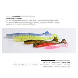 95mm 5pcs/bag Fishing Lures soft lure Artificial Bait Predator Tackle JERKBAIT for pike and bass