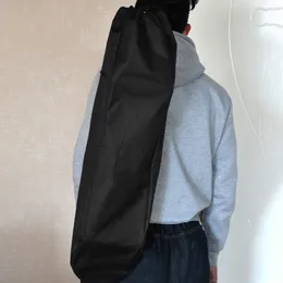 Odporna na noszenie Czarny Podróż Unisex Deskorolka Torba Oxford Tkaniny Akcesoria Plecak Longboard Regulowana pokrywa Solid Waterproof