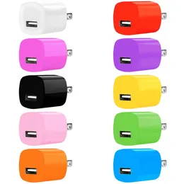 5V 1A 1000MAH US AC Home Travel Wall Charger Power Adapter för iPhone 5 6 7 8 x Samsung Galaxy S6 S7 Edge Android Telefon MP3-spelare