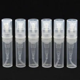 1000pcs Plastic Perfume Spray Empty Bottle 2ML 2G Refillable Sample Cosmetic Container Mini Small Round Atomizer For Lotion LX1028