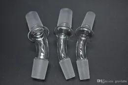 wholesale adattatore in vetro inebriante con angolo di 45 gradi 14,4 mm 18,8 mm giunto 14 mm 18 mm adattatore in vetro convertitore maschio-maschio per bong