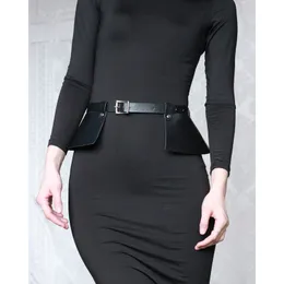 Corizos De Corsé De Damas Correa De Corsé De Cuero Negro Elegante