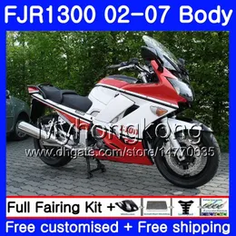 Ciało dla Yamaha Whtie Red Hot FJR1300A FJR1300 01 02 03 04 05 06 07 2AAHM.8 FJR 1300 FJR-1300 2001 2002 2003 2004 2004 2005 2006 2007 Owalnia