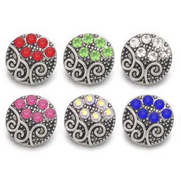 Мода 004 цветок 3D 12 мм металла Оснастки кнопка для браслет ожерелье взаимозаменяемые ювелирные изделия женщин аксессуары выводы