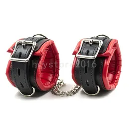 Рабочая искусственная кожаная кожаные наручники для наручников лодыжки для ореховых ограничений Ролевая игра A675