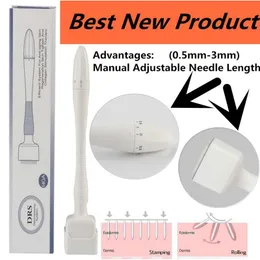 DRS Justerbara 140 Pins Micro Needle Derma Stämpel 0,5 ~ 3.0mm För Anti-Aging Wrinkle Avlägsnande Hudföryngring Derma Roller Sytem