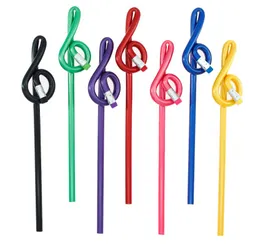 Penna Brevpapper Partihandel Musik Penna Treble Clef Pencil Shape Multicolor Mixed Wooden Pencils