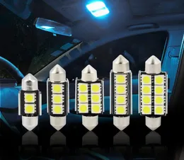 100pcs C5W Festoon 자동 LED 빛 31mm 36mm 41mm 5050 SMD 2led 3led 4led 6led 8led 자동차 LED 전구 12V 화이트 인테리어 램프