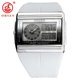 OHSEN Digital Sport Watch: Dual Display, Waterproof, Alarm