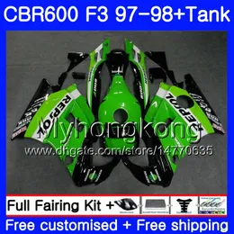 Body +Tank For HONDA Repsol green new CBR 600 FS F3 CBR600RR CBR 600F3 97 98 290HM.21 CBR600 F3 97 98 CBR600FS CBR600F3 1997 1998 Fairings