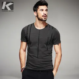 Summer 2018 Mens T Shirts Cotton Striped Print Gray Green Black Tops For Man Short Sleeve Casual T-Shirt Male Tee Shirts 0129