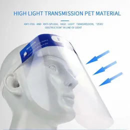 Säkerhet FaceShield Transparent Full Face Cover Protective Film Tool Anti-Fog Premium Pet Material Face Shield YD0597