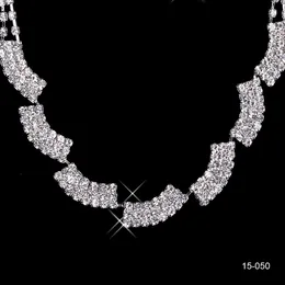 15050 New Jewelry Necklace Earring Set Cheap Wedding Bridal Prom Cocktail Evening Dresses Rhinestone In Stock Free Shipping 15050