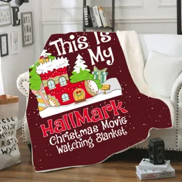 Xmas Blankets Rectangle Plush Throw King Size Fleece Blankets For