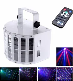 6 kanal RGBW DMX512 LED Mini Butterfly Stage Light Effect Voice-Activated Automatisk kontroll LED Flash Laser Light