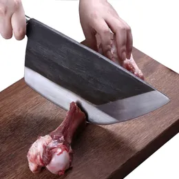 Handmade Forged Santoku Knife Stainless Steel Forged Chinese Chopping Butcher Knife Meat Cleaver Kitchen Knife Chef Knives