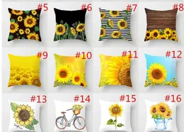 Sonnenblumen-Kissenbezüge, dekorative Kissenbezüge, handbemalte Blumen-Kissenbezüge, Sofa-Sitz, Heimdekoration