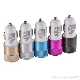 Universal 2.1a مزدوج USB شاحن سيارة معدني شاحن سيارة السيارة شاحن سيارة لل iphone 11 12 13 14 15 Samsung S20 S23