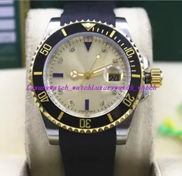 Relógio masculino 116613 116618 116610 Moldura de cerâmica de diamante 40mm Mecânica Bracelete de borracha de aço automático Safira luminosa impermeável relógios de pulso
