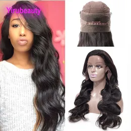 Malaysian Human Hair Body Wave 360 Lace Wig With Baby Har Natural Color Adjustable Band