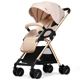 Baby barnvagn kan sitta elastiskt ljus liggande paraplybil högt landskap vikande bb vagn lyx modemärke designer comfortale 82