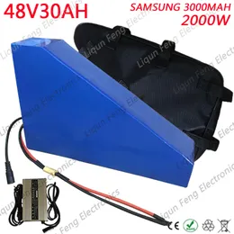 48V 1000W 1500W 2000W Bateria 48V 30AH bicicleta elétrica da bateria 48V 30AH de iões de lítio Bateria de célula Use Samsung com carregador.