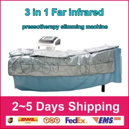 3 IN 1 Pressotherapy Suit With EMS Electric Muscle Stimulation Far Infrared Sauna Blanket Lymph Drainage Slimming Machine