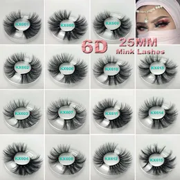 5D 25mm Mink Eyelashes Eye Makeup False Lashes Soft Natural Thick Fake Eyelashes 3D Eye Lashes Extension Beauty Tools 15 Styles