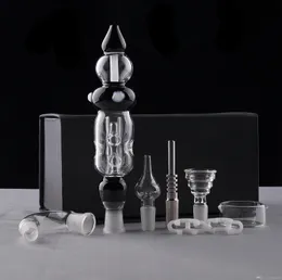 Cachimbos de água pretos conjunto 3.0 com bongos de unhas de titânio oil dabber rigs
