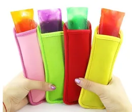 Popsicle Holders Pop Ice Sleeves Freezer Edge Covering 18cmX6cm Neoprene Waterproof for Kids Summer Kitchen Tools SN363
