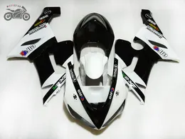 Free Custom moto fairings kit for Kawasaki Ninja 2005 2006 ZX6R 636 ZX 6R 05 06 ZX-6R white Motorcycle body fairing kits TV6