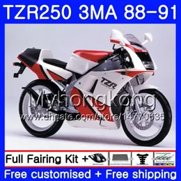 Kit For YAMAHA TZR250RR white cowling hot TZR-250 TZR 250 88 89 90 91 Body 244HM.32 TZR250 RS RR YPVS 3MA TZR250 1988 1989 1990 1991 Fairing