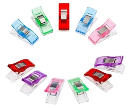 10 Färger Mini Plast Wonder Clips Holder för DIY Patchwork Fabric Quilting Craft Sying Stickning DHL