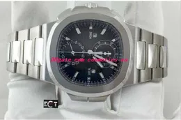 2019 Luxury Watches 5990/1A 40.5mm Quartz Chronograph Travel Time Stainless Steel Bracelet Men's Watches Men Watch Wristwatch