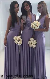 Simple Beautiful A Line V-Neck Chiffon Sleeveless Pleat Bridesmaid Dressese Party Prom Dresses Custom Made Custom Made