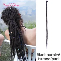 Dreads Extensions Hair Handmade Dreadlocks Extensions Hair Extensions Pasyn Soft Reggae Włosy z Nepal do Hippie Tribal Crochet Synthetic Traiding