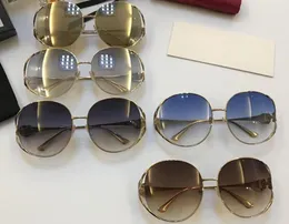 luxury- New Luxury 0225 Solglasögon för kvinnor Märkesdesign Populärt mode 0225S Summer Big Face Style Toppkvalitets UV-skyddslins
