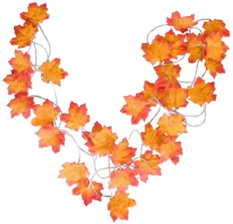 Spadek Wystrój Spadek Światła Dekoracje Zbieranie Wystrój Dziękczynienia Christmas Decor Oświetlone Fall Garland Zasilany Maple Liść String Light