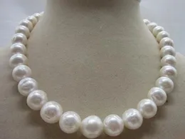 12-14 MM clásico del Mar del Sur blanco collar de perlas 18 pulgadas 14 k