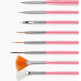 Nail Brush 15 Pcs Nail Art Acrylic UV Gel Design Brush Set Painting Pen Tips Tools kit B